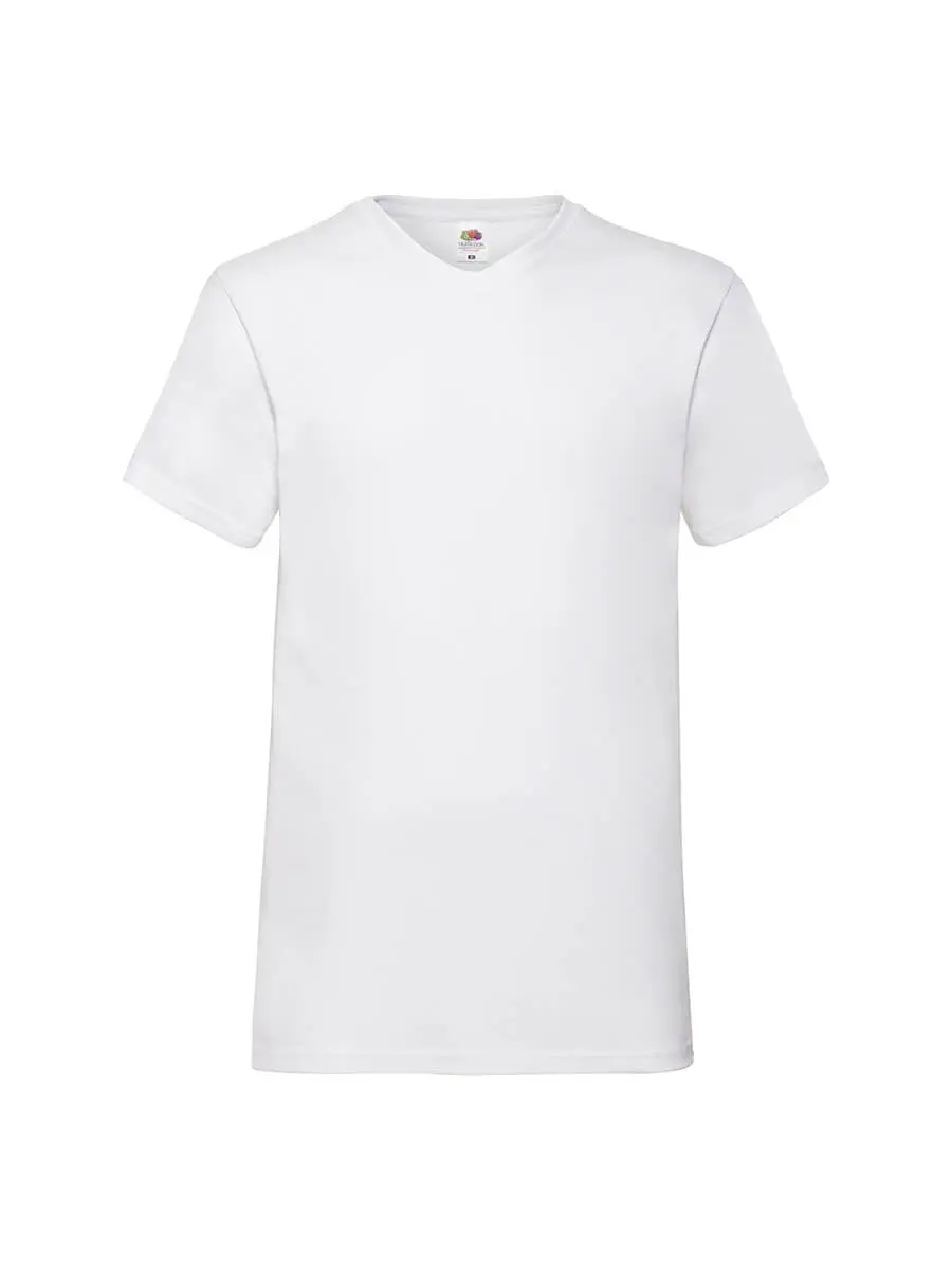T-shirt uomo scollo a v manica corta in 100% cotone 160 g Bianco T-shirt uomo scollo a v manica corta in 100% cotone 160 g Bianco