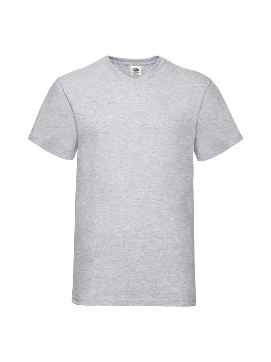 T-shirt uomo scollo a v manica corta in 100% cotone 160 g Grigio melange T-shirt uomo scollo a v manica corta in 100% cotone 160 g Grigio melange