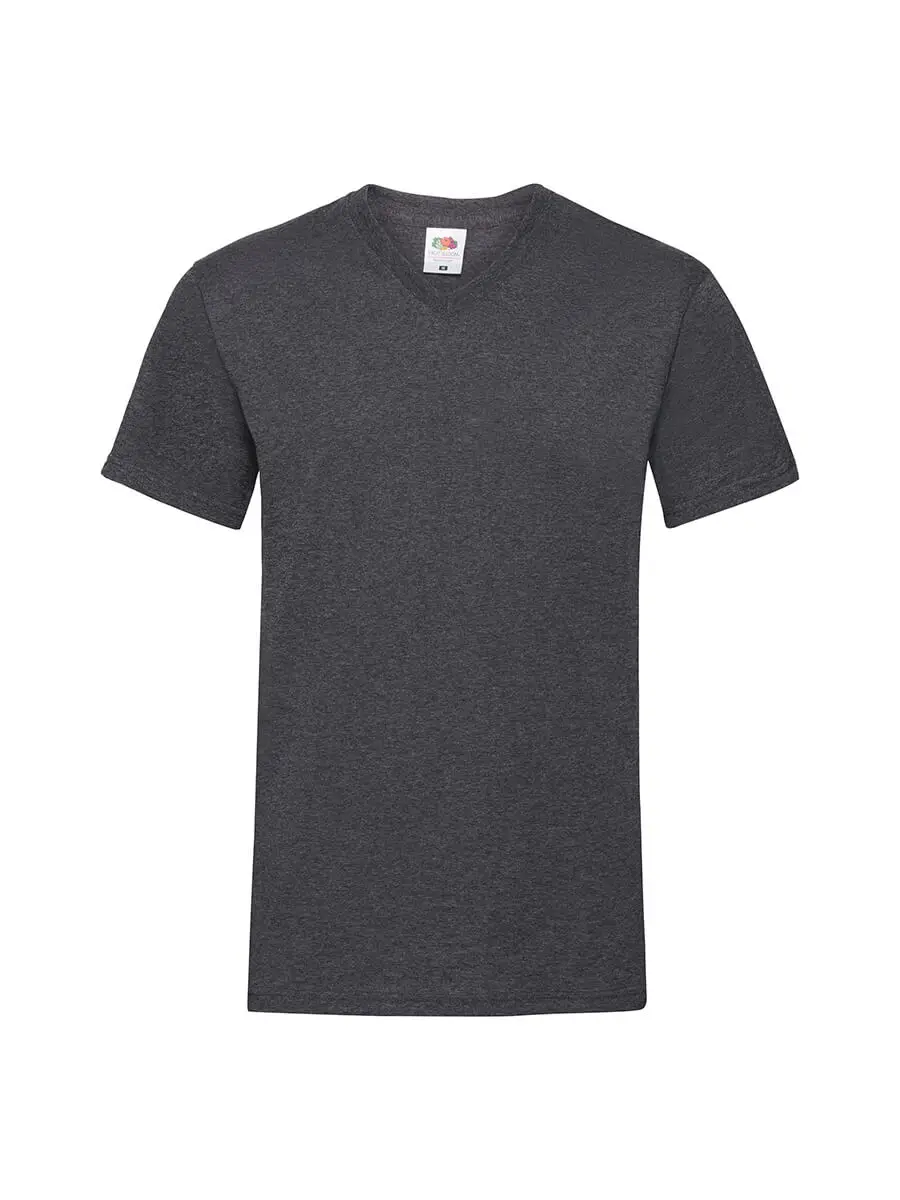 T-shirt uomo scollo a v manica corta in 100% cotone 160 g Grigio scuro T-shirt uomo scollo a v manica corta in 100% cotone 160 g Grigio scuro