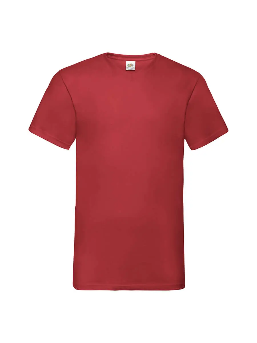 T-shirt uomo scollo a v manica corta in 100% cotone 160 g Rosso T-shirt uomo scollo a v manica corta in 100% cotone 160 g Rosso